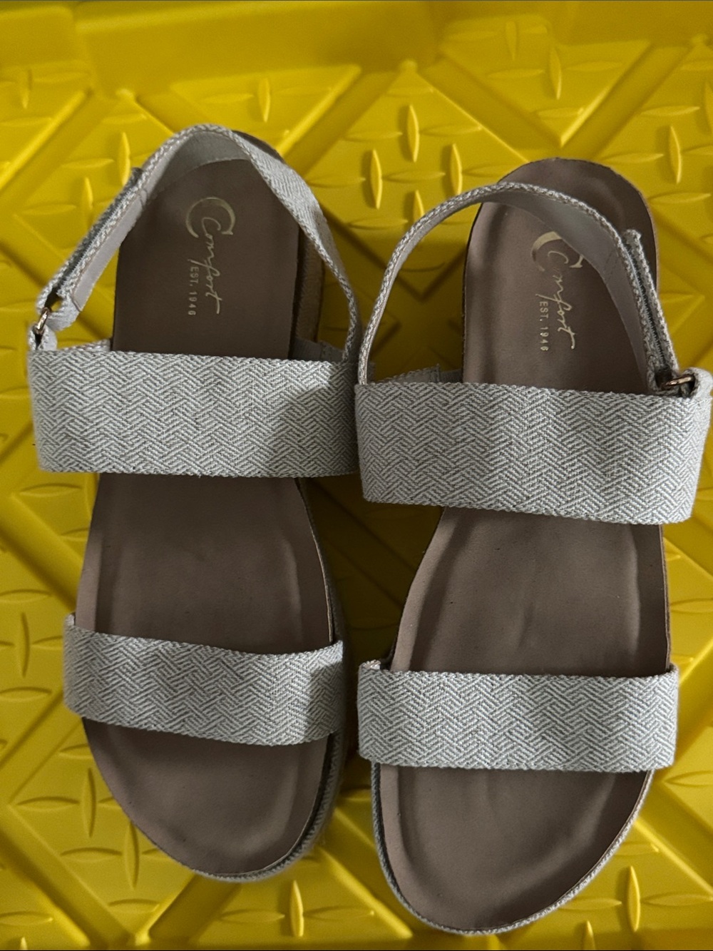 Women's Beige Double-Strap Sandals